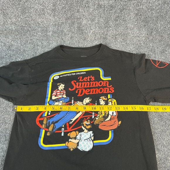 Steven Rhodes Let's Summon Demons Black LS T-Shirt Size S - Horror Goth Skater - Picture 10 of 13